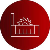 Table Saw Line Button Icon vector