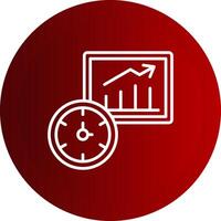 Time To Market Line Button Icon vector