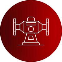 Bench Grinder Line Button Icon vector