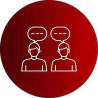 Conversation Line Button Icon vector