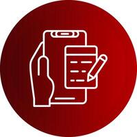 Edit Line Button Icon vector