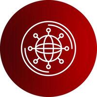 Internet Of Things Line Button Icon vector