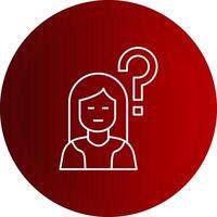 Confusion Line Button Icon vector