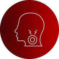 Breath Line Button Icon vector