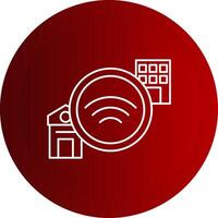 Hybrid Work Line Button Icon vector