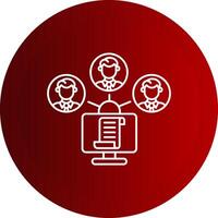 Files Exchange Line Button Icon vector