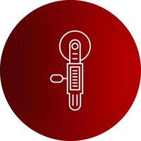 Tile Cutter Line Button Icon vector