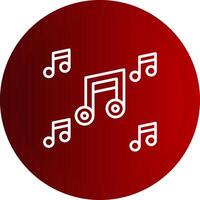 Music Line Button Icon vector