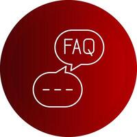 Faq Line Button Icon vector