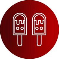 Ice Cream Line Button Icon vector