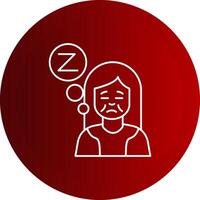 Insomnia Line Button Icon vector