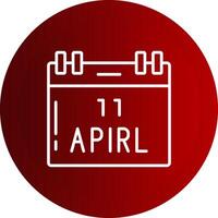 Parkinson Day Line Button Icon vector