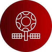 Satellite Line Button Icon vector