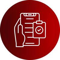 Check List Line Button Icon vector