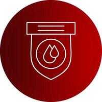 Water Line Button Icon vector