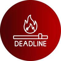 DeadLine Button Line Button Icon vector