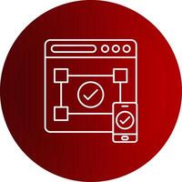 Accesibility Line Button Icon vector