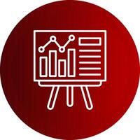 Presentation Line Button Icon vector
