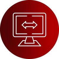 Gap Measurement Line Button Icon vector