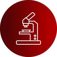 Microscope Line Button Icon vector