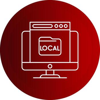 Local Line Button Icon vector