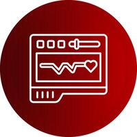 Pacemaker Line Button Icon vector