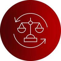 Balance Line Button Icon vector