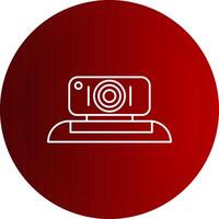 Webcam Line Button Icon vector