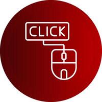 Click Line Button Icon vector