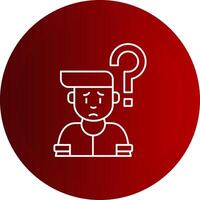 Confusion Line Button Icon vector