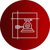 Laser Level Line Button Icon vector