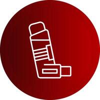 Inhaler Line Button Icon vector