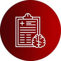 Medical Report Line Button Icon vector