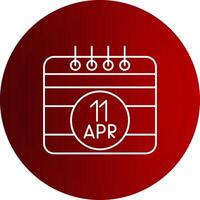Parkinson Day Line Button Icon vector