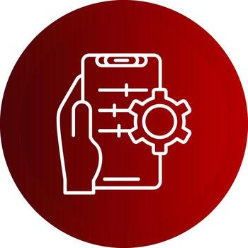 ajuste línea botón icono vector