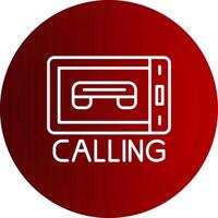 Calling Line Button Icon vector