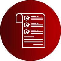 Checklist Line Button Icon vector