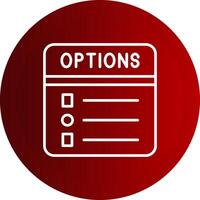 Options Line Button Icon vector