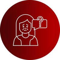 Parkinson Line Button Icon vector