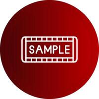 Sample Line Button Icon vector