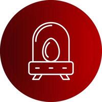Incubation Line Button Icon vector