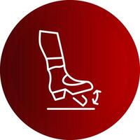 Ankle Flex Line Button Icon vector