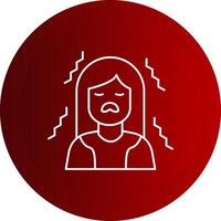 Parkinson Line Button Icon vector