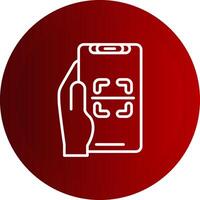 Scanner Line Button Icon vector