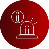Emergency Information Line Button Icon vector