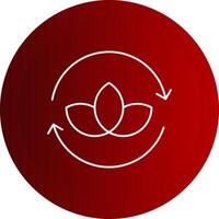 Zero Waste Line Button Icon vector