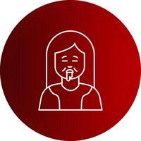 Drolling Line Button Icon vector