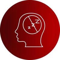 Insomnia Line Button Icon vector