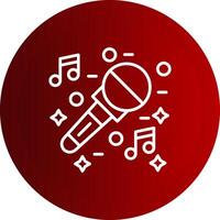 Music Line Button Icon vector