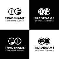 Letters OF and FO Infinity Logo, suitable for business with FO or OF related to Eternity vector